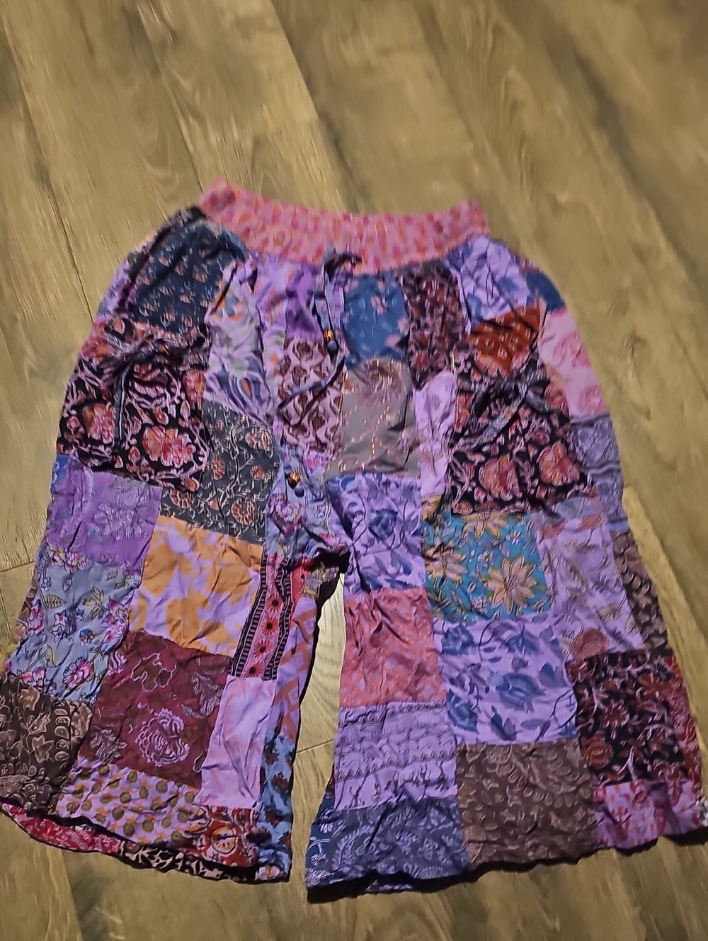 Hippie Pants Patchwork 100% Cotton Bohemian Style Pockets Women Men